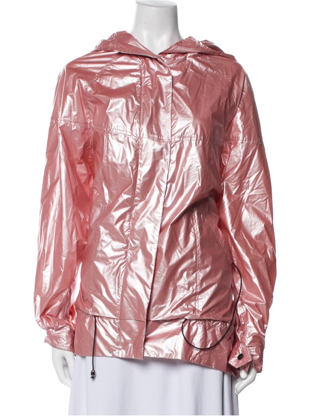 Apparis Rose Metallic Hooded Utility Jacket